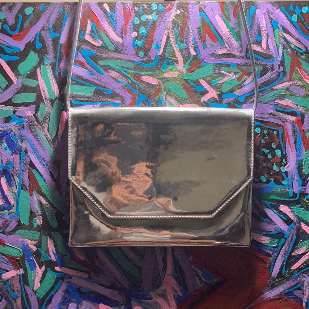 Silver Envelope Crossbody